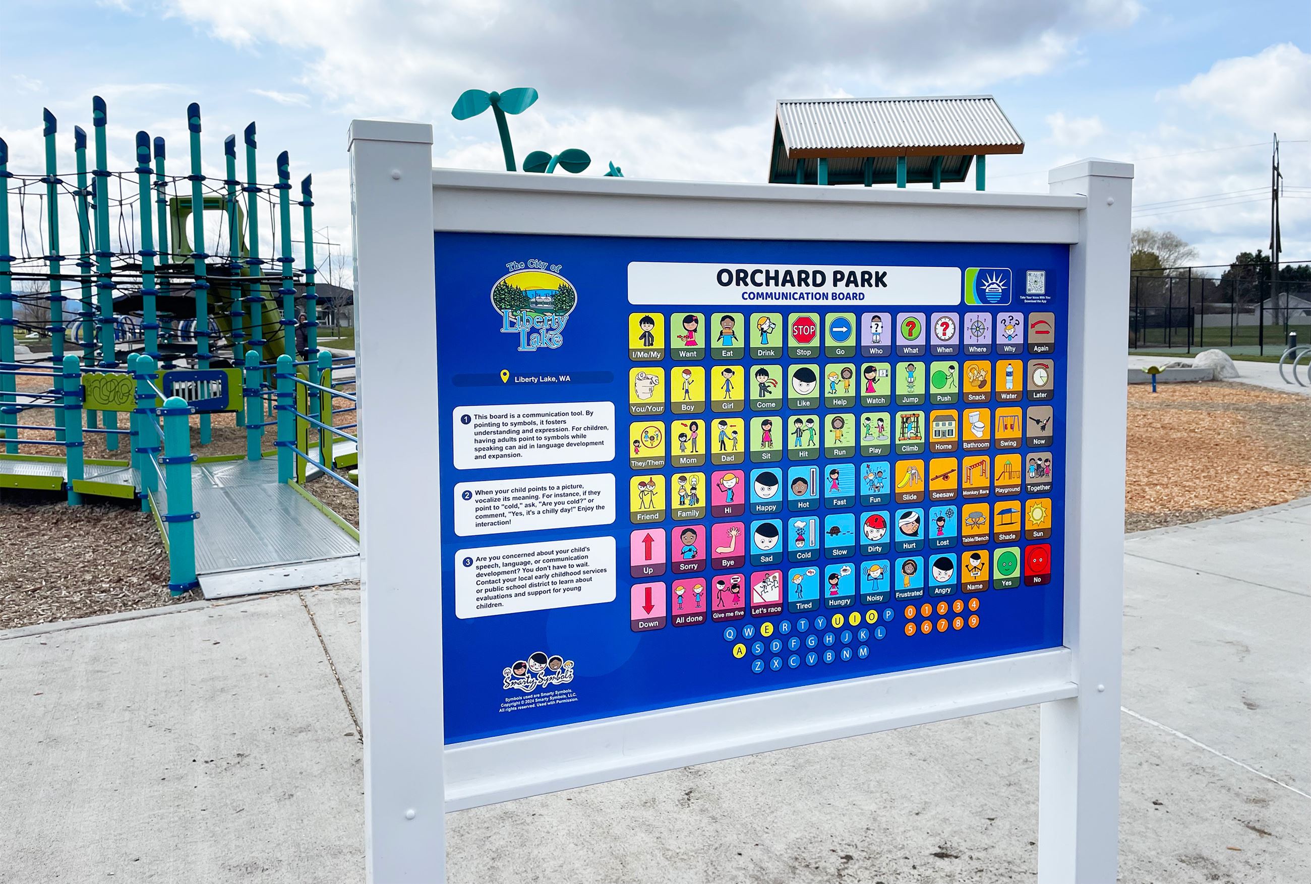 Smarty Symbols communication board - Orchard Park - 3-2024