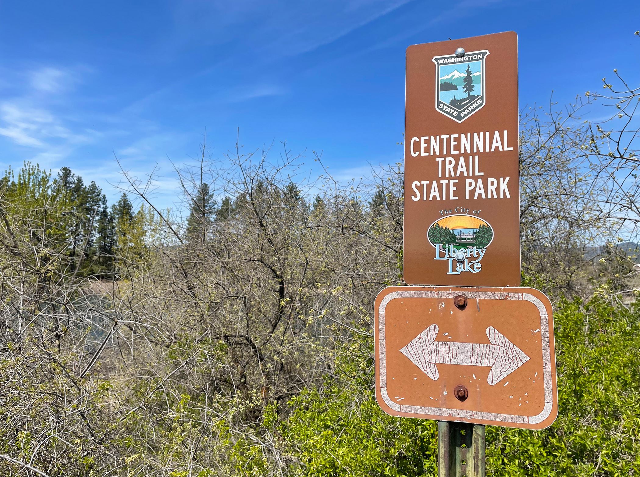 Spokane River Centennial Trail sign