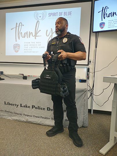 Damon Simmons with armored vest