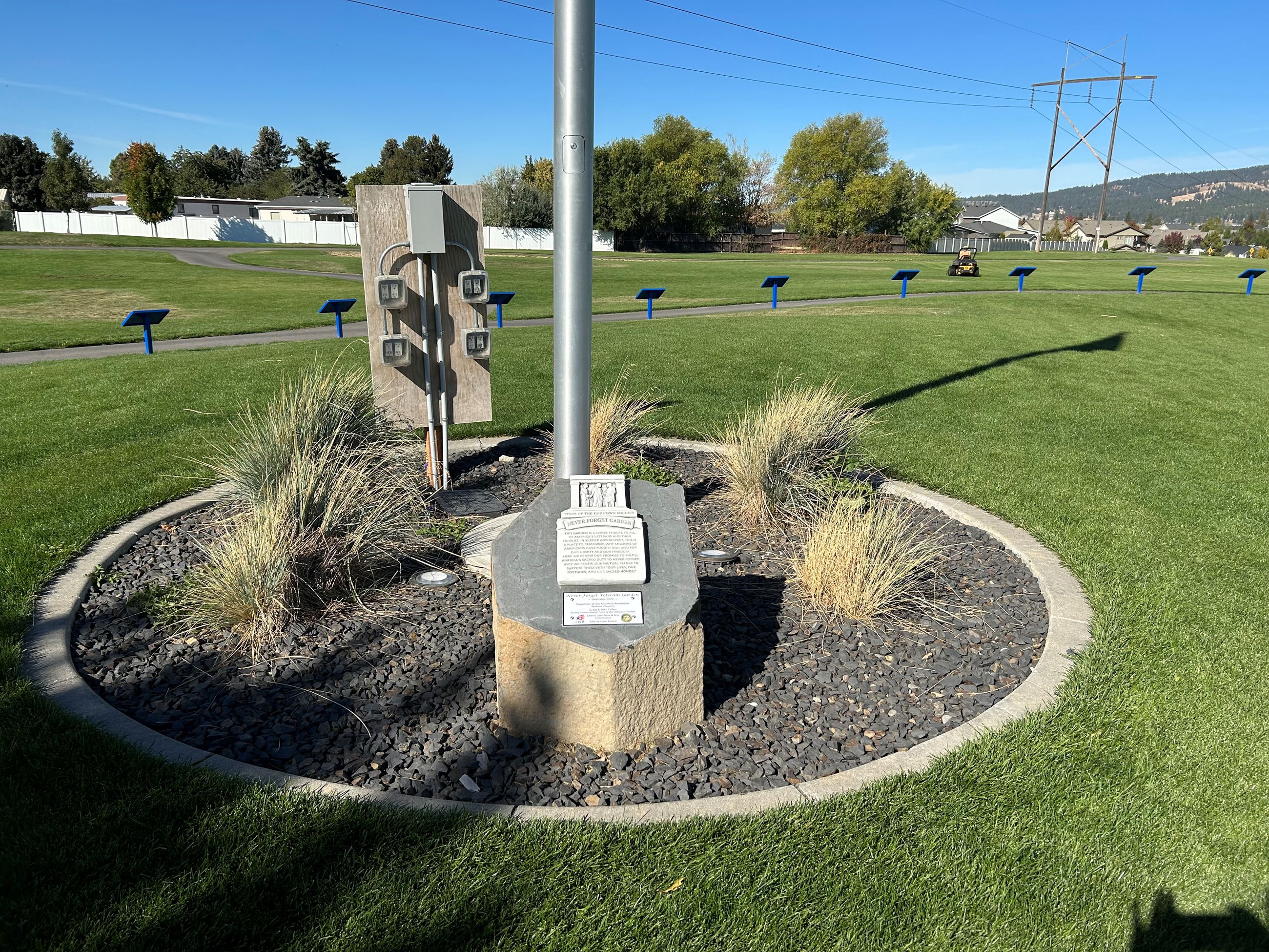 Image of Flag Pole with Art Plaque