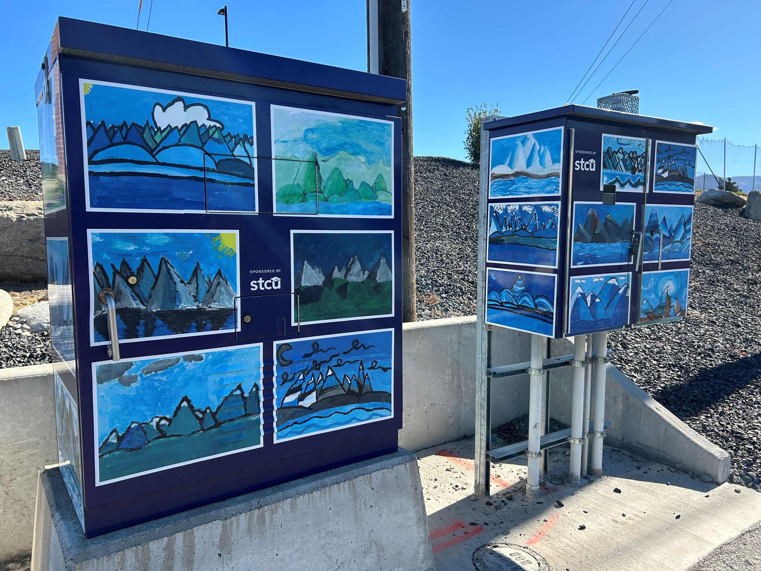 Image of Signal Box Wrap with student made images.