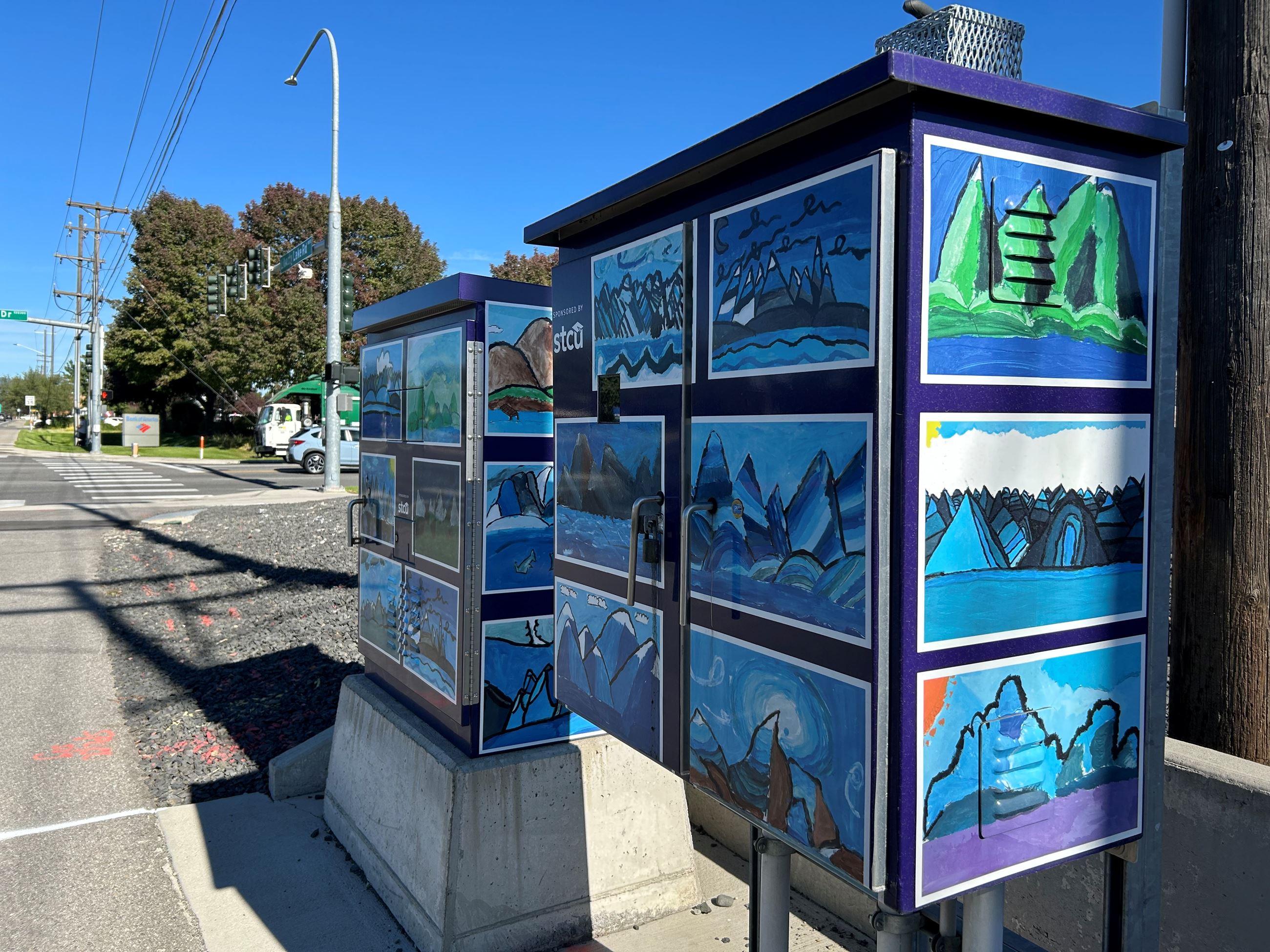 Image of Signal Box Wrap with student made images.