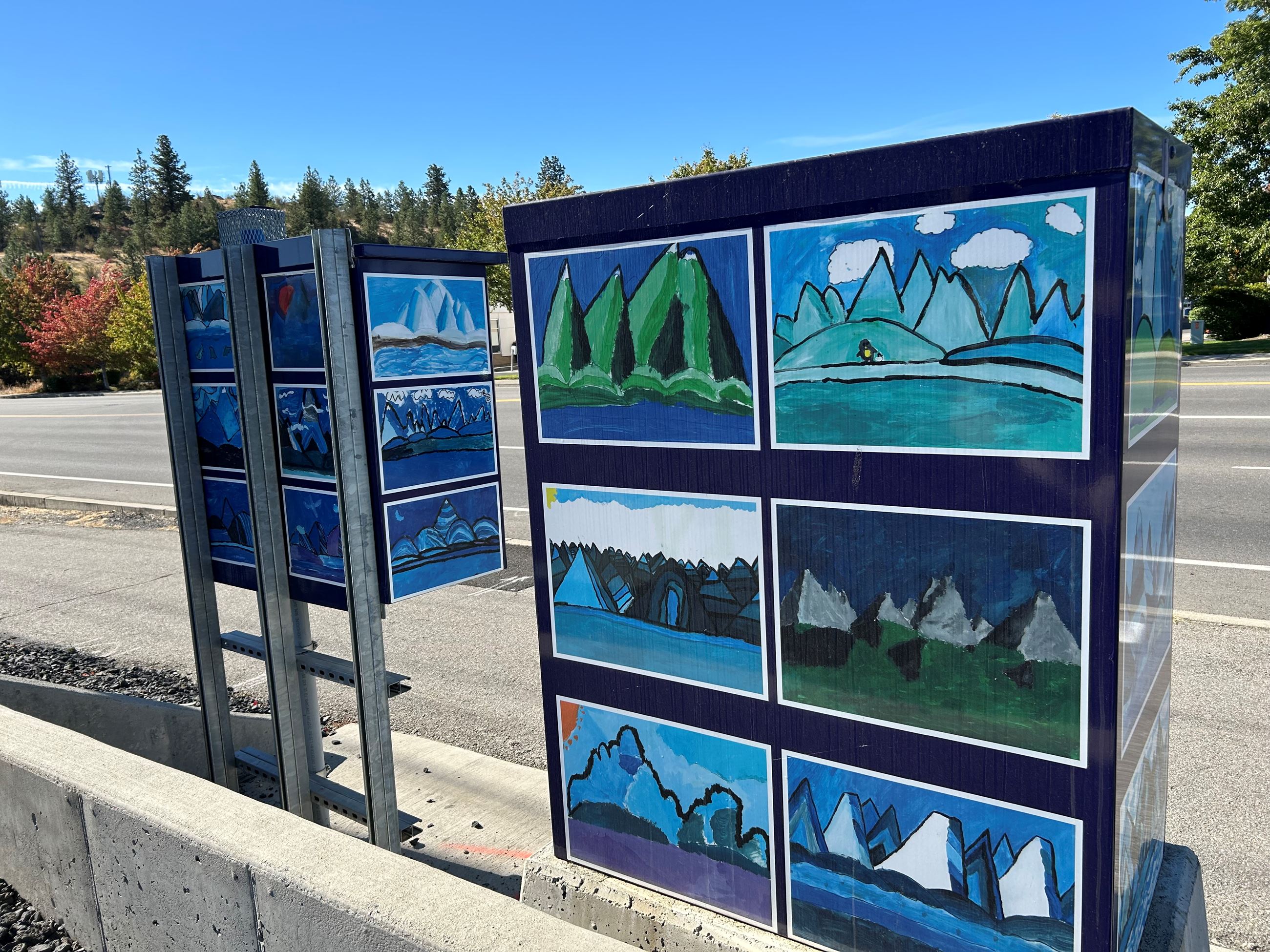 Image of Signal Box Wrap with student made images.