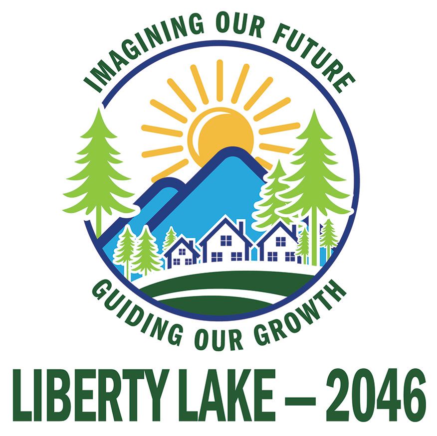 City of Liberty Lake Comprehensive Plan logo - Imagining our future - Guiding our growth