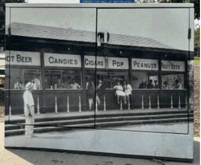 Box wrapped in Historical Liberty Lake Images