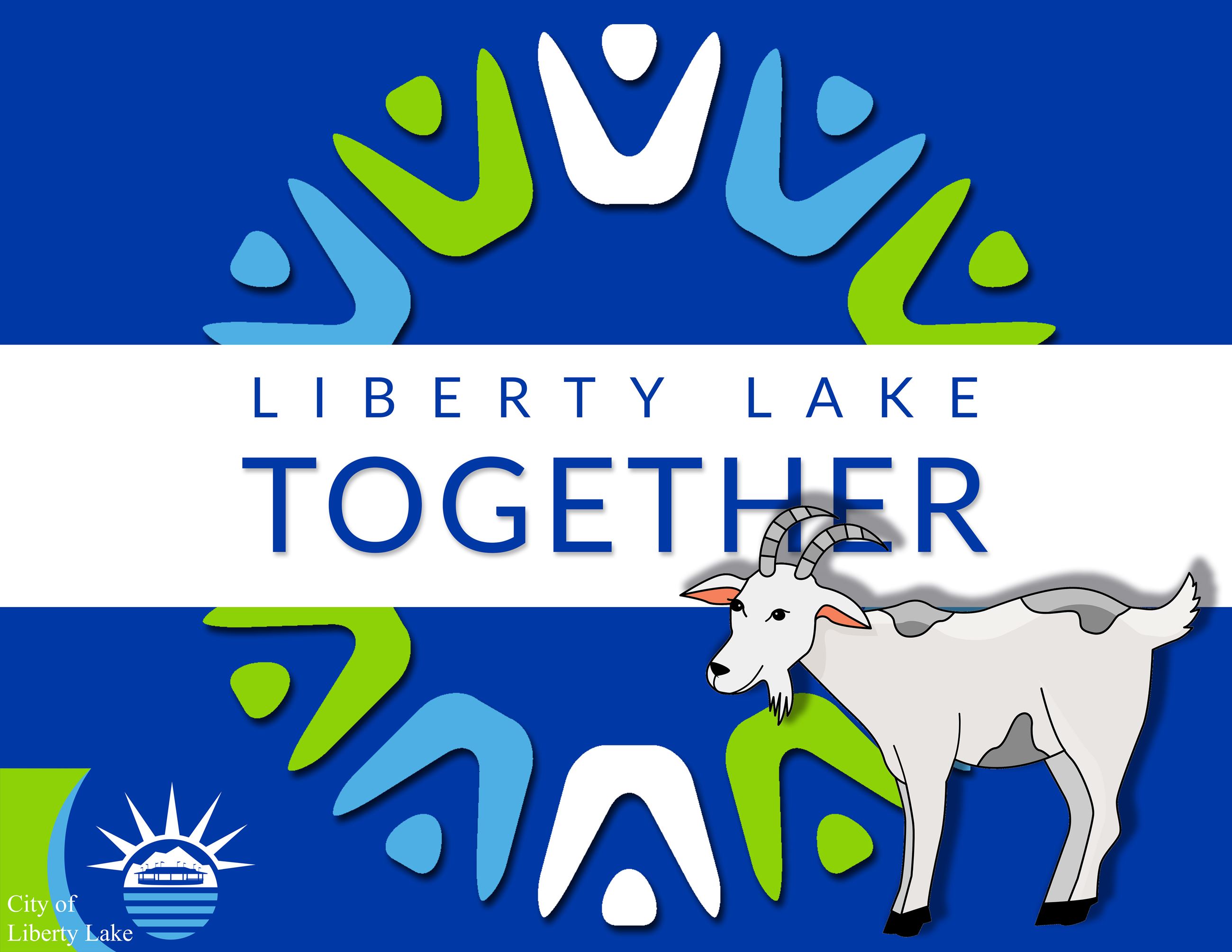 Liberty Lake Together graphic with goat