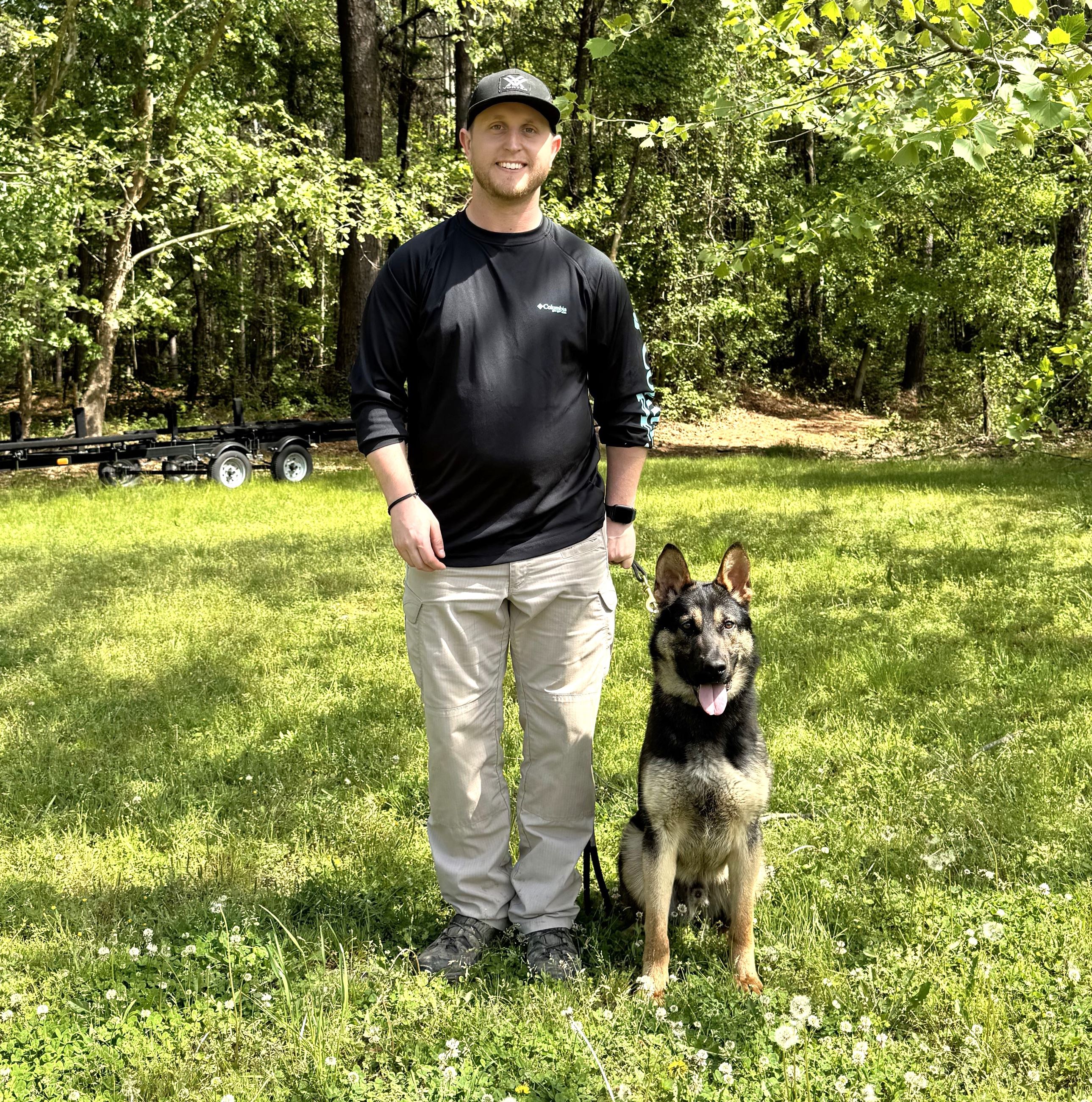 Jordan Tuttle and K9 Maverick 