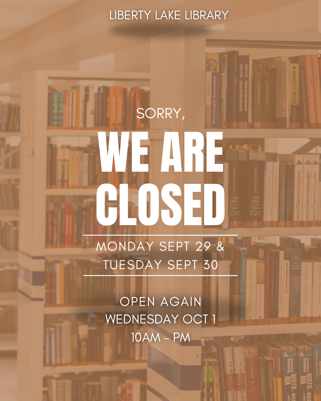 closed sept 29