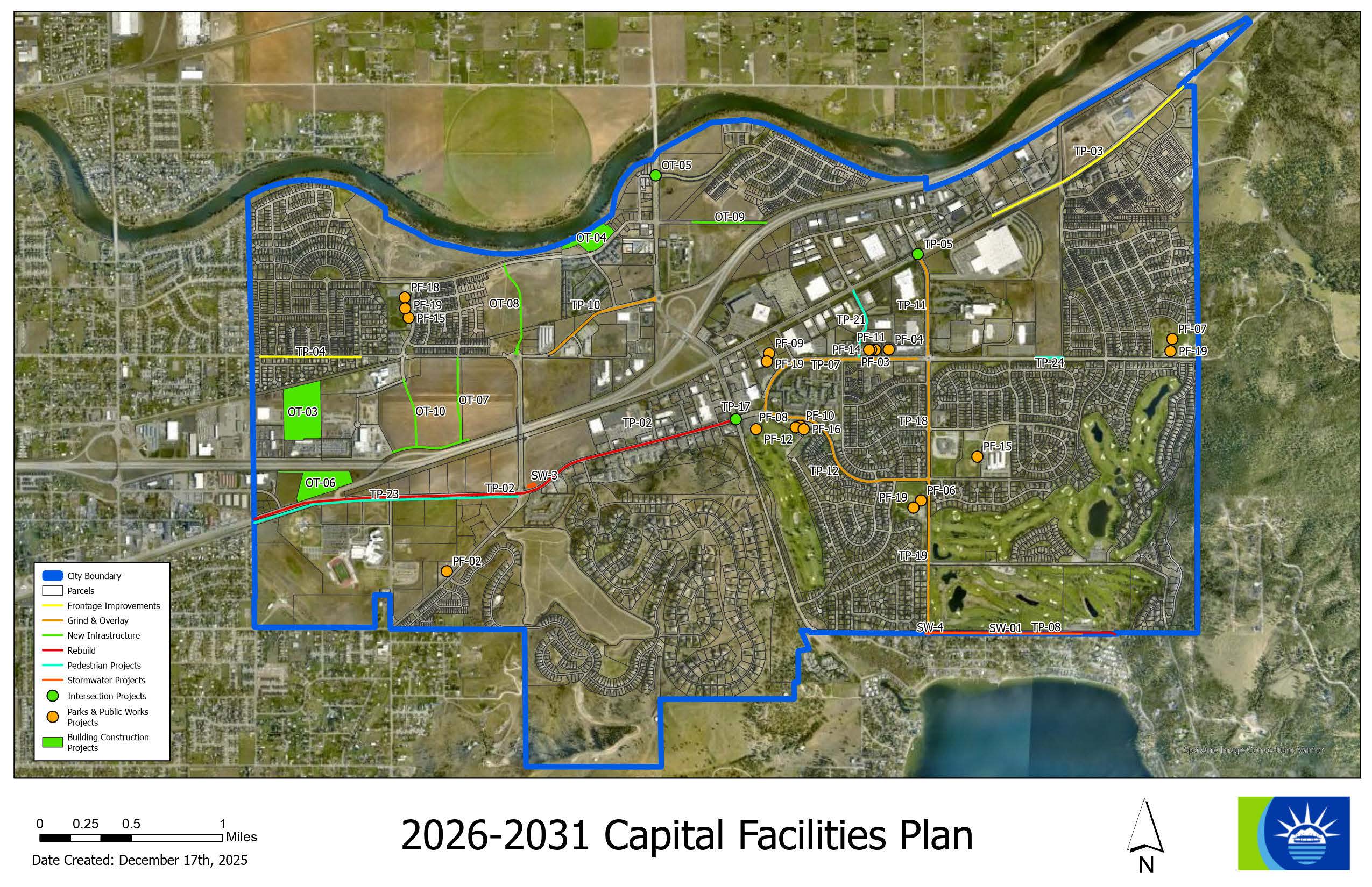 2026-2031 Capital Facilities Plan Map - Updated