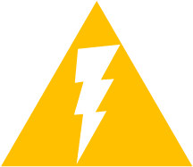 Triangle with Lightening Bolt